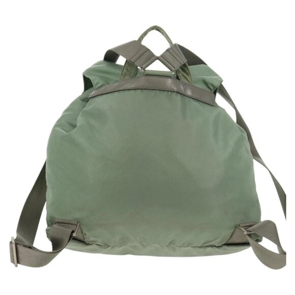 PRADA Backpack Nylon Green Silver Auth 143502 - Picture 2 of 16